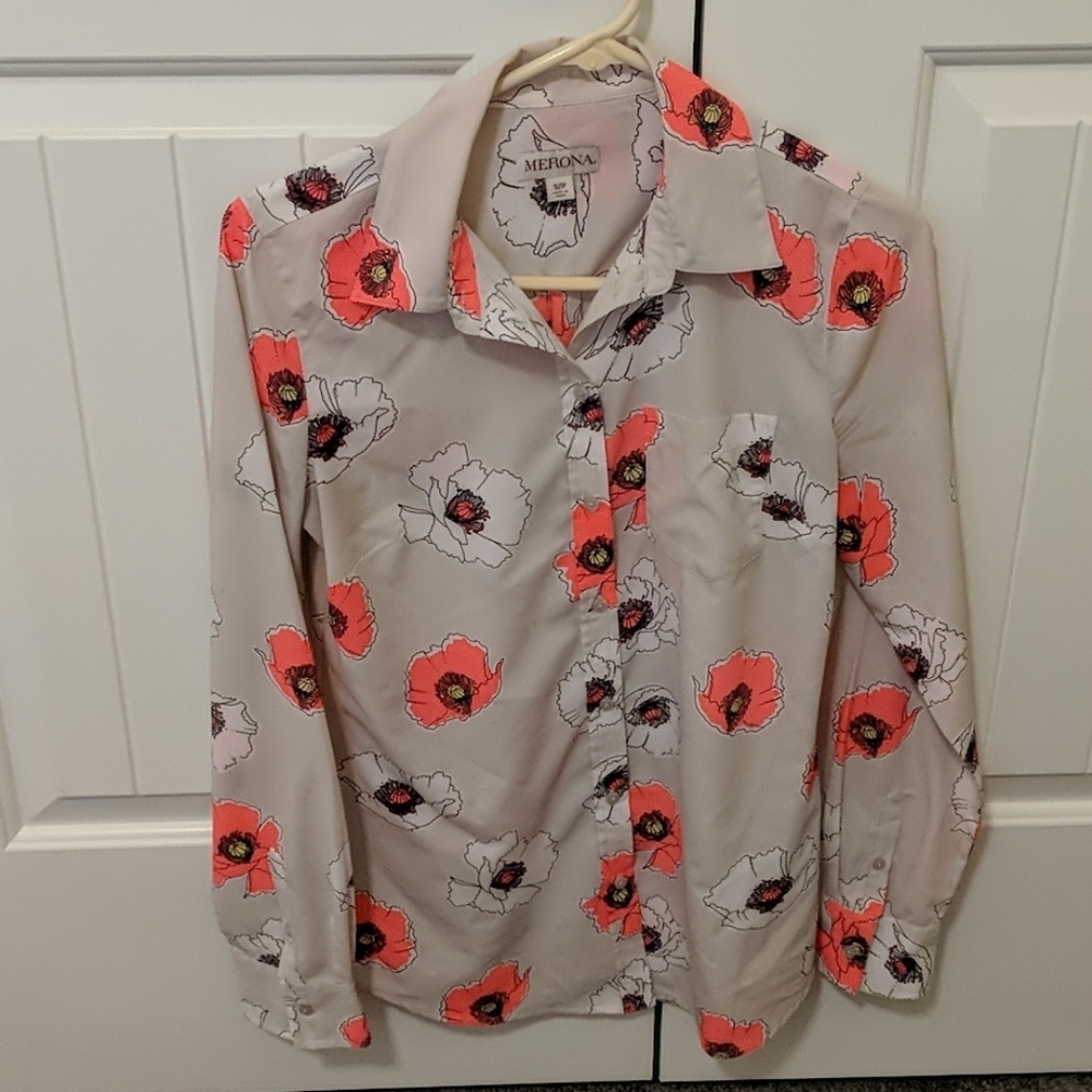 Merona Floral Blouse - S
